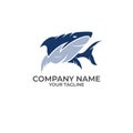 Vector wild shark logo vector template