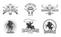 Vector Wild West and Rodeo labels