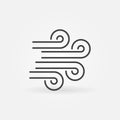 Vector Wind concept icon in thin line style