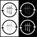 Vector wind turbine icons