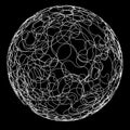 Vector winding black and white ball Royalty Free Stock Photo