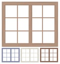 Vector window frames isolated.