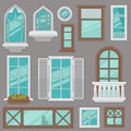 Vector windows collection of various types.