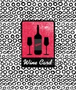 Vector wine card icon, logo, menu cover Royalty Free Stock Photo