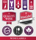 Vector wine items and labels