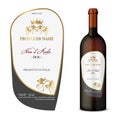 Vector wine label Royalty Free Stock Photo
