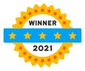 2021 Winner Stamp Vector Flat Icon Royalty Free Stock Photo