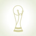 Vector winner trophy. World cup. Royalty Free Stock Photo