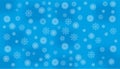 Vector winter blue background with snowflakes Royalty Free Stock Photo