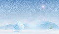 Vector of winter landscape. Royalty Free Stock Photo