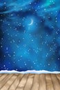 Vector Winter Nightly Clouds Background