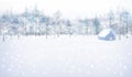 Vector winter scene. Royalty Free Stock Photo