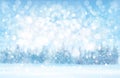 Vector winter snowy forest background. Royalty Free Stock Photo