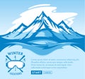 Vector winter vacations illustration