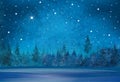Vector winter wonderland background. Royalty Free Stock Photo
