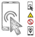 Net Arrow Double Click Smartphone Vector Mesh