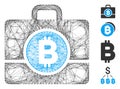 Hatched Bitcoin Case Vector Mesh Royalty Free Stock Photo