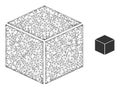 Net Mesh Cube Icon Royalty Free Stock Photo