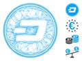 Linear Dash Coin Vector Mesh