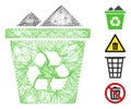 Net Full Recycle Bin Vector Mesh Royalty Free Stock Photo