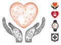 Hatched Heart Care Vector Mesh
