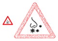 Hatched Mesh Nasal Infection Warning Icon