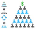 Net Ponzi Pyramid Scheme Vector Mesh