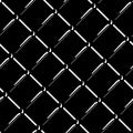 Vector wire mesh seamless pattern. Gray wire mesh isolated on black background.