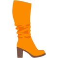 Vector woman boot, fashion high heel shoes icon Royalty Free Stock Photo