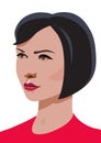 Vector woman elegant portrait