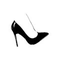 Vector woman feet in high heels icon illustration. Foot symbol on white background Royalty Free Stock Photo