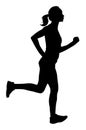Vector Woman Running Silhouette