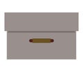 Vector womans classic clutch of gray color with metal clasp isolated on white. Classic flap bag