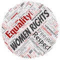 Vector women rights, equality, free-will Royalty Free Stock Photo