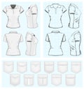 Women's polo-shirt design templates Royalty Free Stock Photo