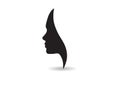 Vector women silhouette isolated business beauty female company logo lady icon