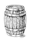 Vector wood barrel Royalty Free Stock Photo