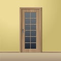 Vector Wood Closed Door with Frame