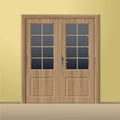 Vector Wood Closed Door with Frame