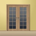 Vector Wood Closed Door with Frame