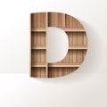 Vector wood shelf font design Royalty Free Stock Photo