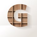 Vector wood shelf font design Royalty Free Stock Photo