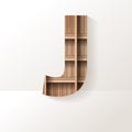 Vector wood shelf font design Royalty Free Stock Photo