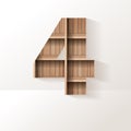 Vector wood shelf font design Royalty Free Stock Photo