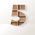 Vector wood shelf font design Royalty Free Stock Photo