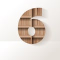 Vector wood shelf font design Royalty Free Stock Photo