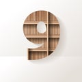 Vector wood shelf font design Royalty Free Stock Photo