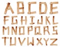 Vector Wooden Alphabet