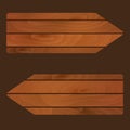 Vector wooden banners signs boards with texture eps10 Royalty Free Stock Photo