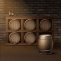Barrels for wine Royalty Free Stock Photo